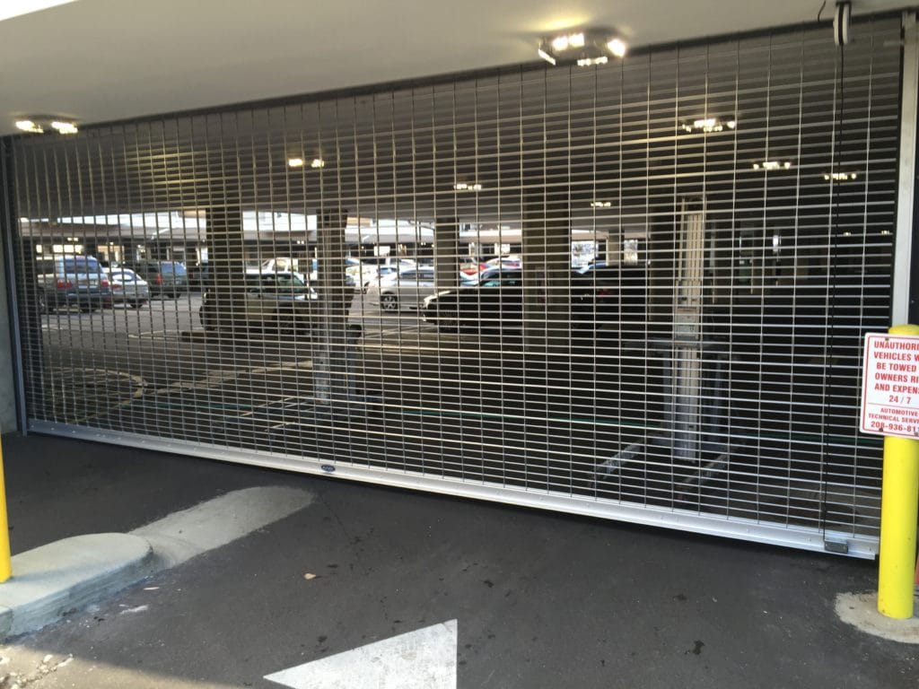 high cycle parking garage security grille