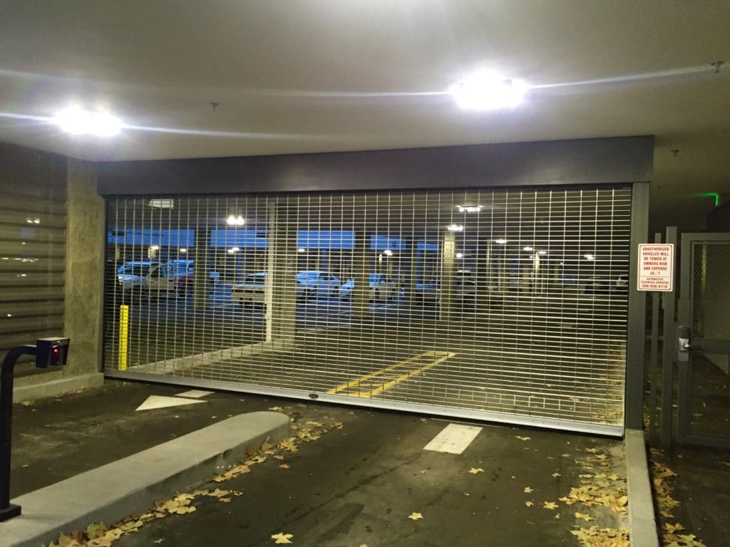 parking garage security grille